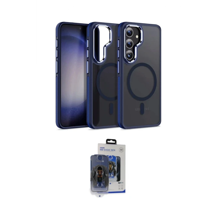 ieg™ Galaxy S24 Kılıf Yörünge Klasik - Siyah Vanessa Magic Cam
