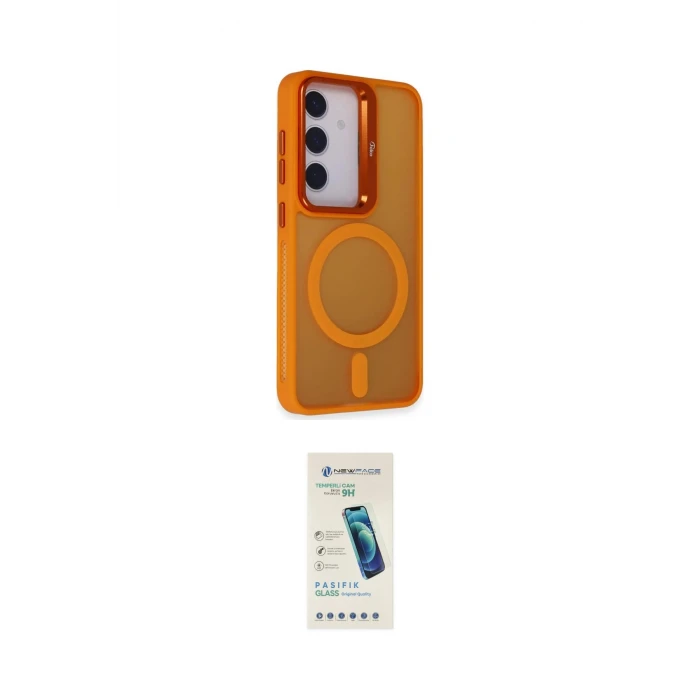 ieg™ Galaxy S24 Plus Kılıf Akış Form - Şeffaf Pasifik Cam Ekran Koruyucu