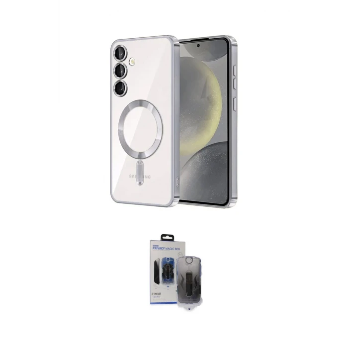 ieg™ Galaxy S24 Plus Kılıf Nova Işık Özel Seri - Siyah Vanessa Magic Hayalet Cam