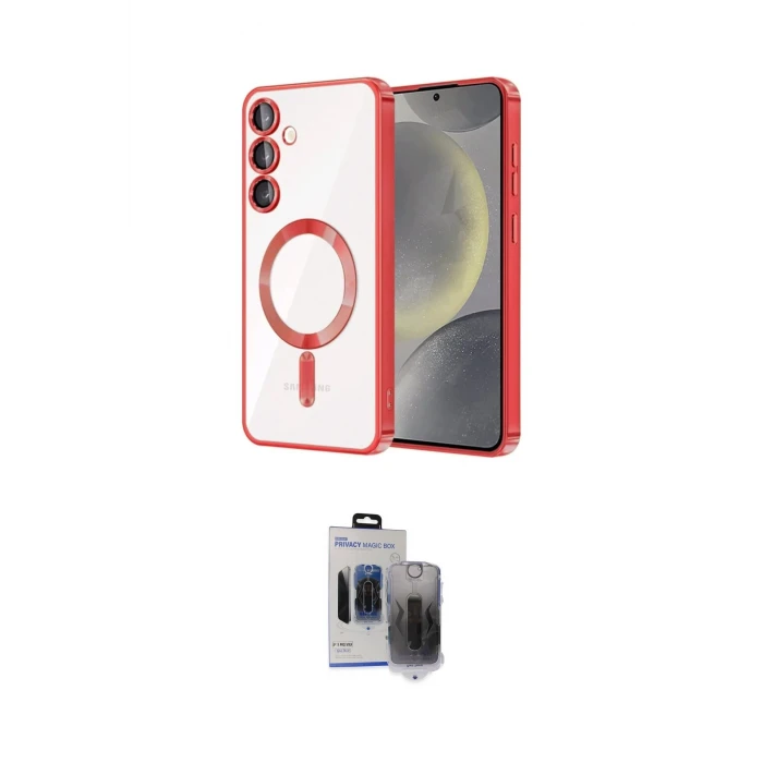 ieg™ Galaxy S24 Plus Kılıf Nova Işık Özel Seri - Siyah Vanessa Magic Hayalet Cam