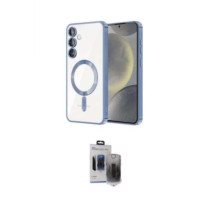 ieg™ Galaxy S24 Plus Kılıf Nova Işık Özel Seri - Siyah Vanessa Magic Hayalet Cam