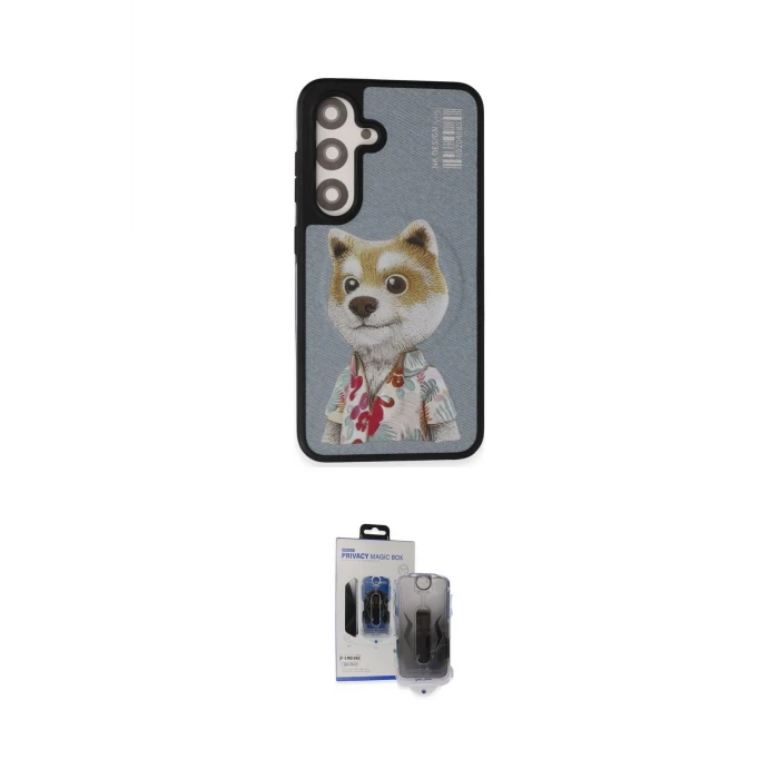 ieg™ Galaxy S24 Plus Kılıf Siluet Modern Özel Seri - Siyah Vanessa Magic Hayalet Cam