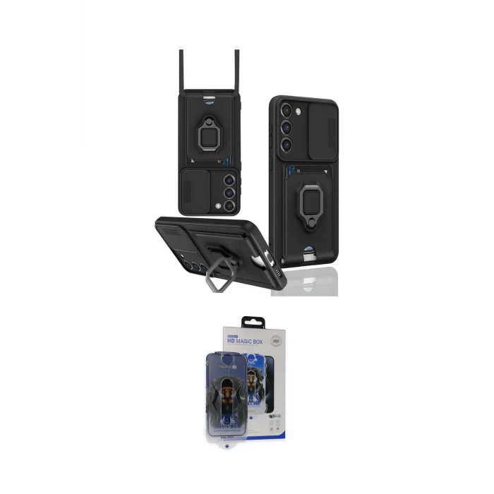 ieg™ Galaxy S24 Plus Kılıf Vadi Form Prime - Siyah Vanessa Magic Cam