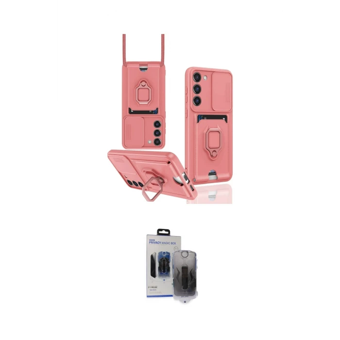 ieg™ Galaxy S24 Plus Kılıf Vadi Form Prime - Siyah Vanessa Magic Hayalet Cam