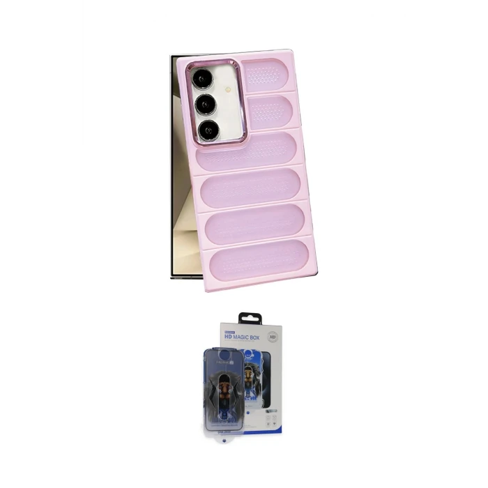 ieg™ Galaxy S24 Plus Kılıf Yadigar Doku Özel Seri - Siyah Vanessa Magic Cam