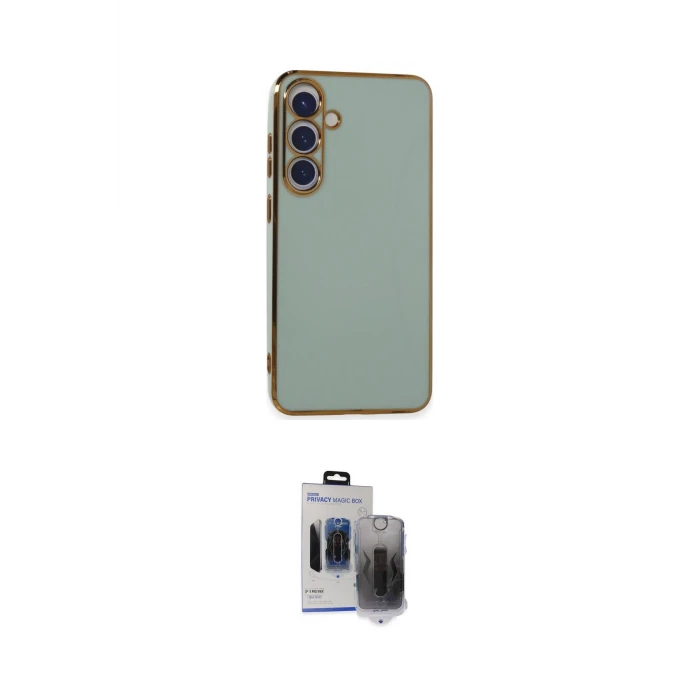 ieg™ Galaxy S24 Plus Kılıf Yankı Serisi - Siyah Vanessa Magic Hayalet Cam