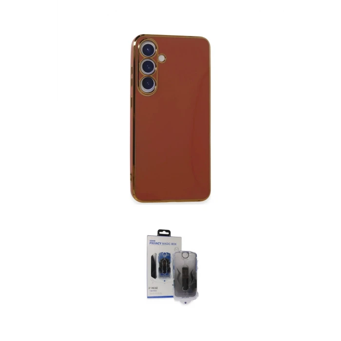 ieg™ Galaxy S24 Plus Kılıf Yankı Serisi - Siyah Vanessa Magic Hayalet Cam