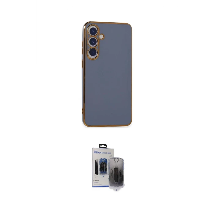 ieg™ Galaxy S24 Plus Kılıf Yankı Serisi - Siyah Vanessa Magic Hayalet Cam