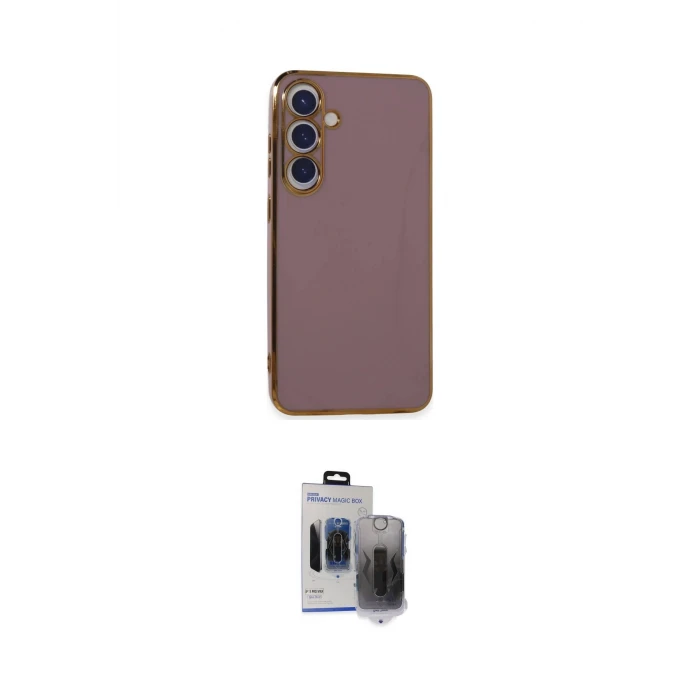 ieg™ Galaxy S24 Plus Kılıf Yankı Serisi - Siyah Vanessa Magic Hayalet Cam