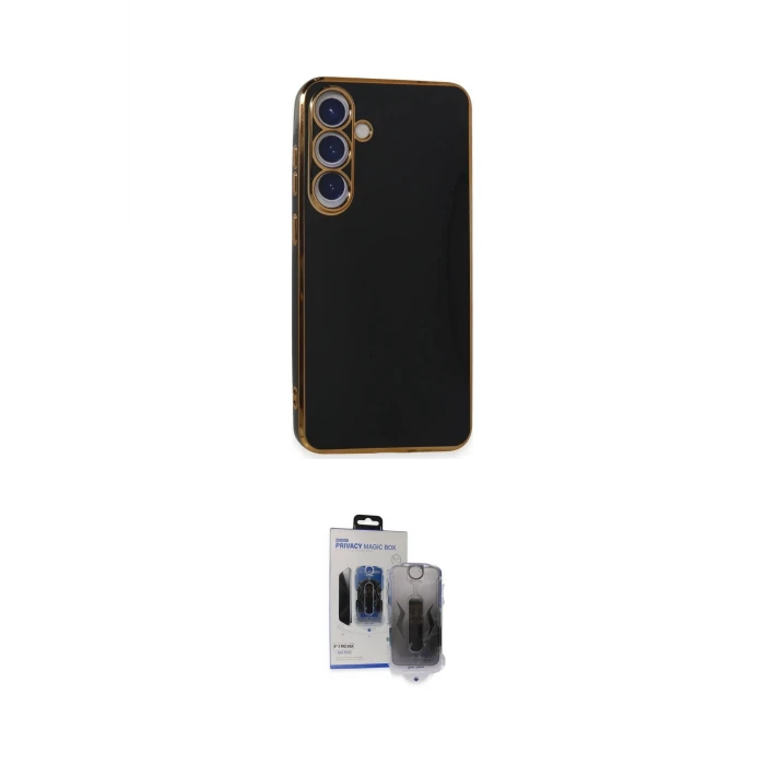 ieg™ Galaxy S24 Plus Kılıf Yankı Serisi - Siyah Vanessa Magic Hayalet Cam