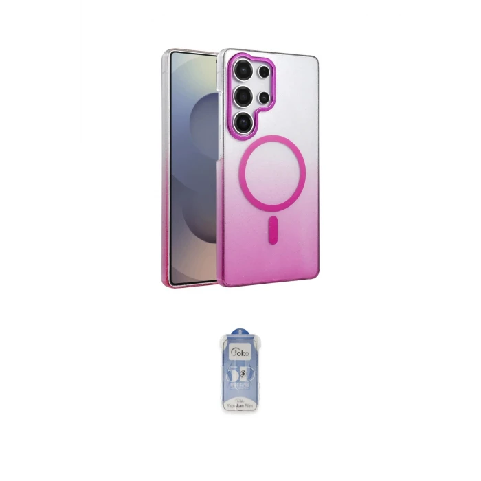ieg™ Galaxy S24 Ultra Kılıf Ahenk Doku Özel Seri - Siyah Joko Magic 5D Cam