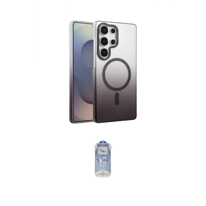ieg™ Galaxy S24 Ultra Kılıf Ahenk Doku Özel Seri - Siyah Joko Magic 5D Cam