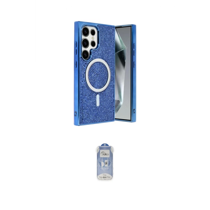 ieg™ Galaxy S24 Ultra Kılıf Eksen Çizgi - Siyah Joko Magic 5D Cam