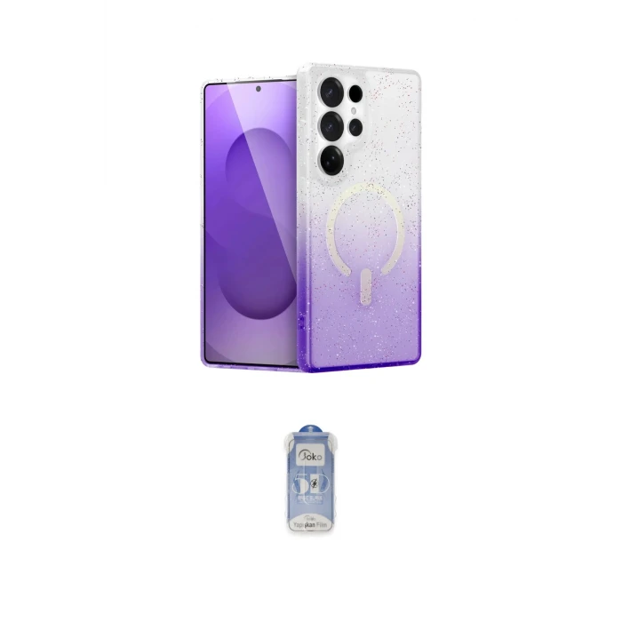 ieg™ Galaxy S24 Ultra Kılıf Eksen Minimal Özel Seri - Siyah Joko Magic 5D Cam