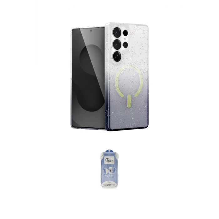 ieg™ Galaxy S24 Ultra Kılıf Eksen Minimal Özel Seri - Siyah Joko Magic 5D Cam