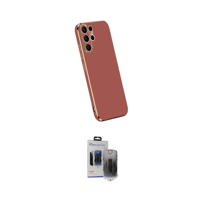 ieg™ Galaxy S24 Ultra Kılıf Yankı Serisi - Siyah Vanessa Magic Hayalet Cam