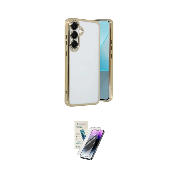 ieg™ Galaxy S25 Plus Kılıf Vadi Minimal - Şeffaf Pasifik Cam Ekran Koruyucu
