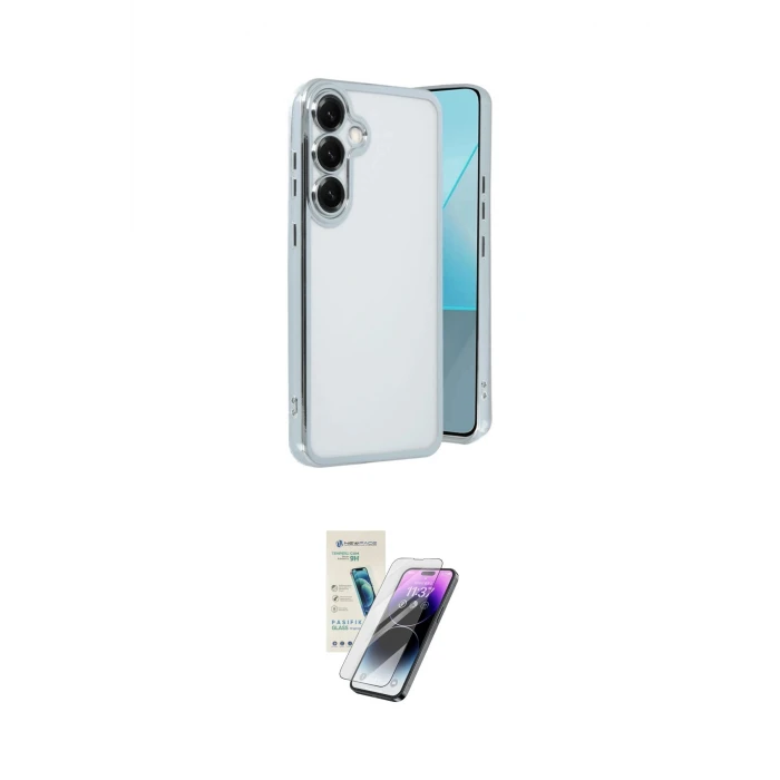 ieg™ Galaxy S25 Plus Kılıf Vadi Minimal - Şeffaf Pasifik Cam Ekran Koruyucu
