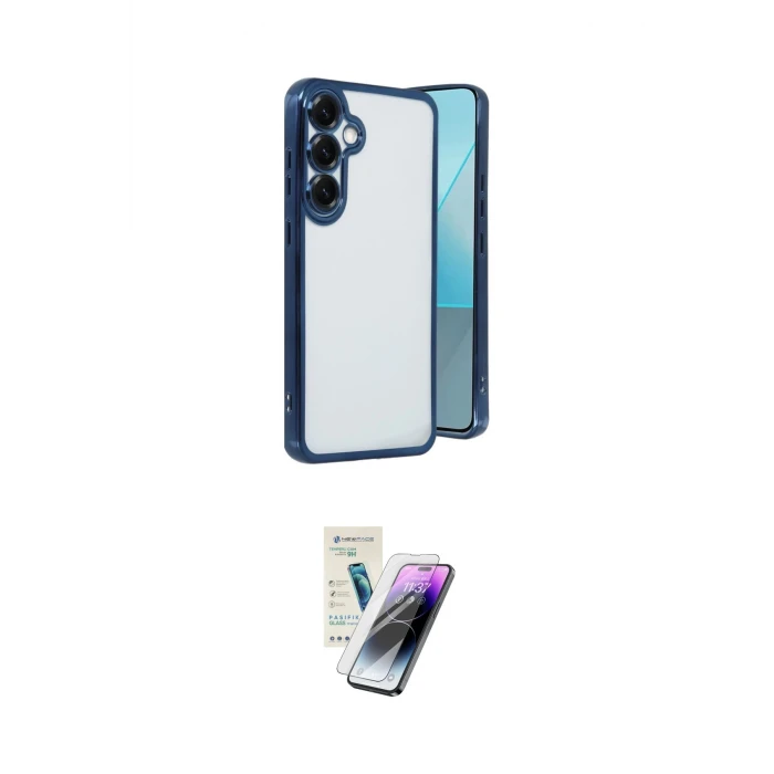 ieg™ Galaxy S25 Plus Kılıf Vadi Minimal - Şeffaf Pasifik Cam Ekran Koruyucu