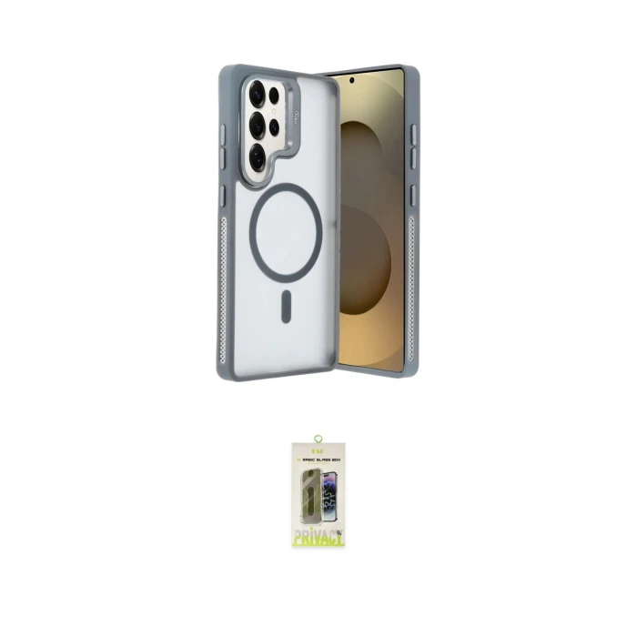 ieg™ Galaxy S25 Ultra Kılıf Akış Form - Siyah Joko Magic 5D Hayalet Cam