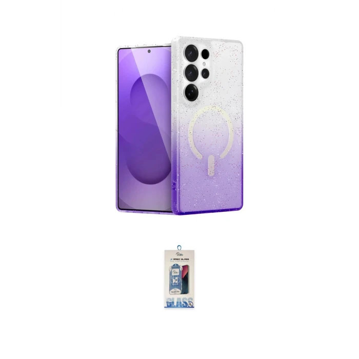 ieg™ Galaxy S25 Ultra Kılıf Eksen Minimal Özel Seri - Siyah Joko Magic 5D Cam
