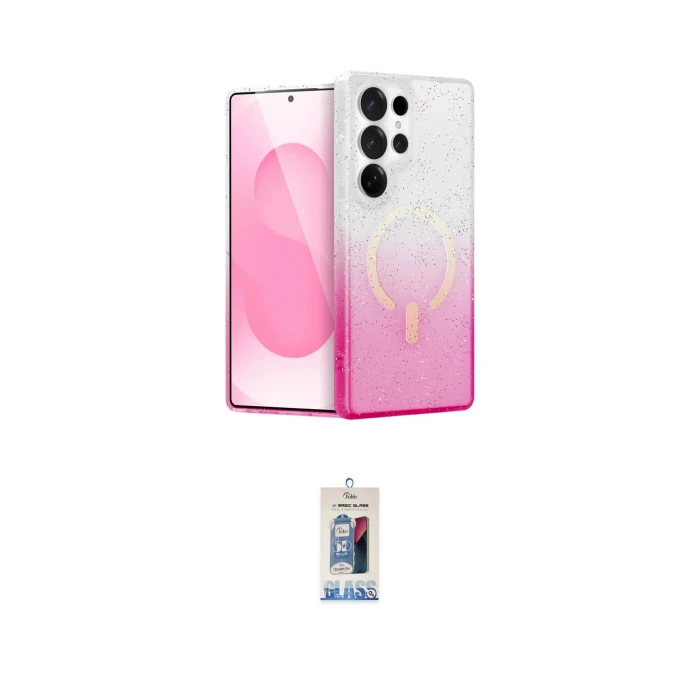 ieg™ Galaxy S25 Ultra Kılıf Eksen Minimal Özel Seri - Siyah Joko Magic 5D Cam