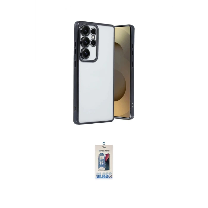 ieg™ Galaxy S25 Ultra Kılıf Vadi Minimal - Siyah Joko Magic 5D Cam