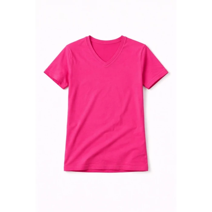 ieg™ Genç Kız Çocuk V Yaka Tişört Model - Pembe