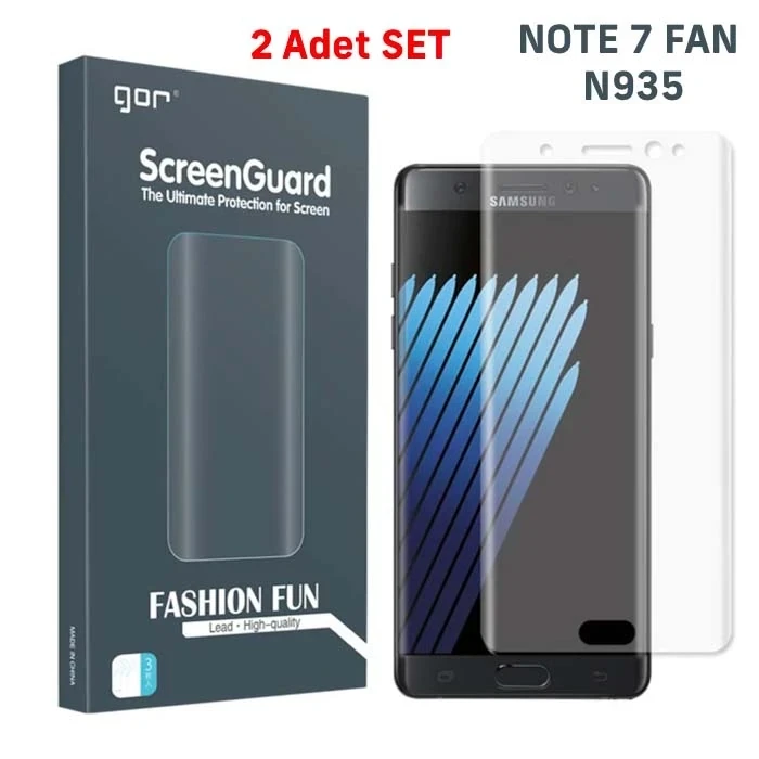 ieg™ Gor Galaxy Note 7 Fan 3d Kavisli Darbe Emici Full Ekran Koruyucu 2 Adet Set