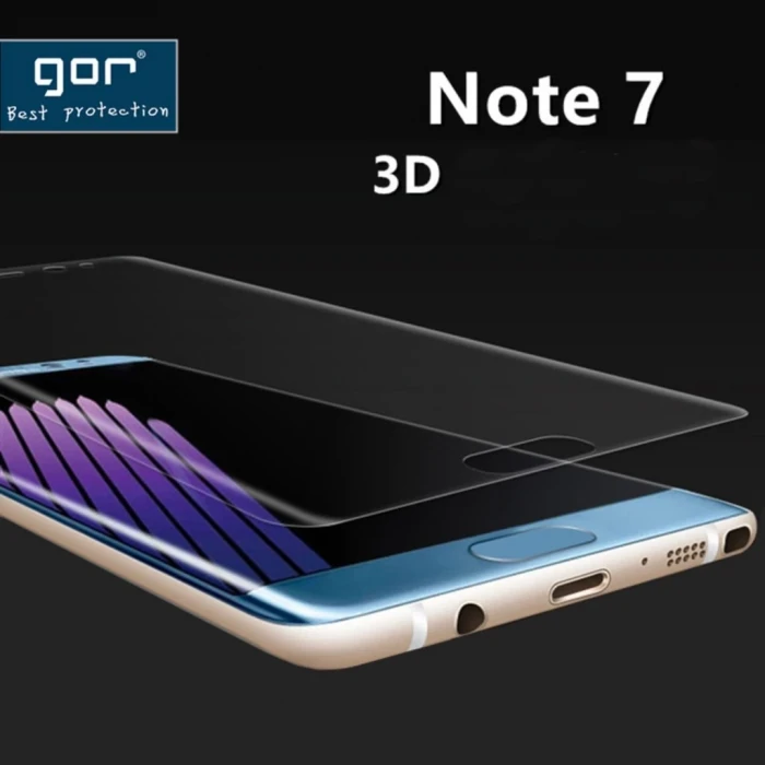 ieg™ Gor Galaxy Note 7 Fan 3d Kavisli Darbe Emici Full Ekran Koruyucu 2 Adet Set