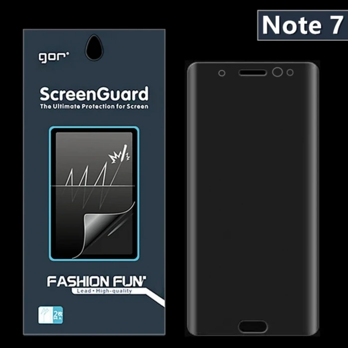 ieg™ Gor Galaxy Note 7 Fan 3d Kavisli Darbe Emici Full Ekran Koruyucu 2 Adet Set