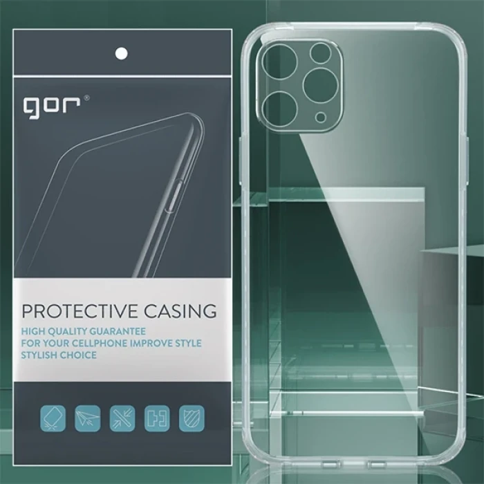 ieg™ Gor İphone 11 Pro Max 6.5 İnch Kamera Korumalı Şeffaf Silikon Kılıf