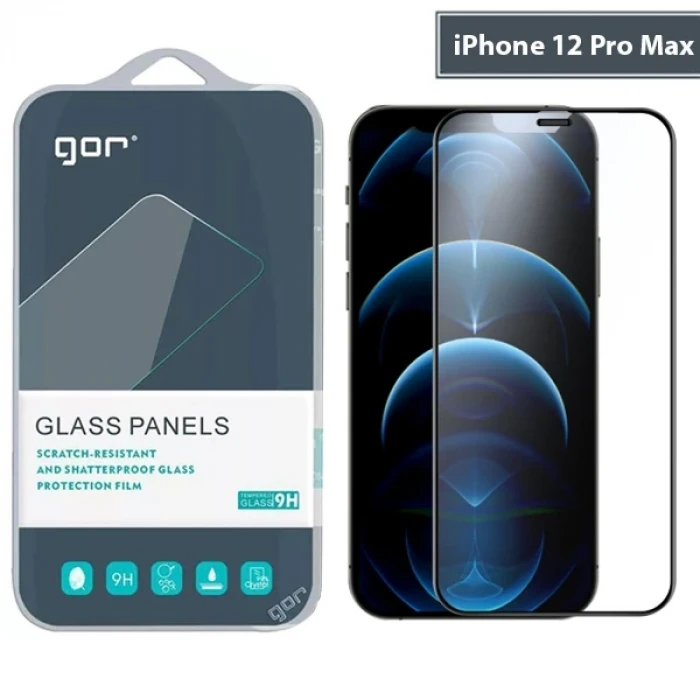 ieg™ Gor İphone 12 Pro Max 9d Hardening Tempered Full Cam Ekran Koruyucu