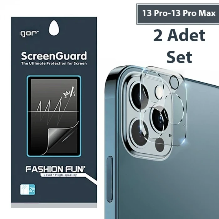 ieg™ Gor İphone 13 Pro 13 Pro Max 3d Tempered Cam Kamera Koruyucu 2adet Set