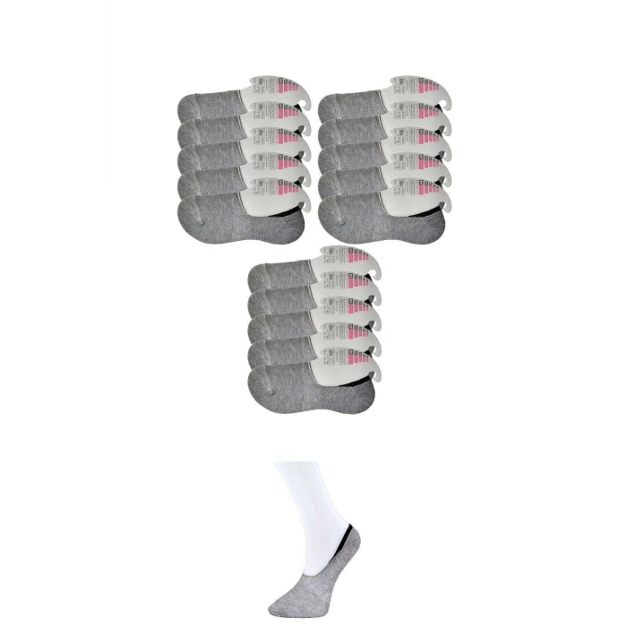ieg™ Gri Kadın Babet Çorap 15 çift