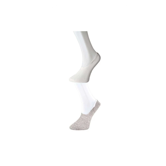 ieg™ Gri ve Beyaz Erkek Babet Çorap 3 çift