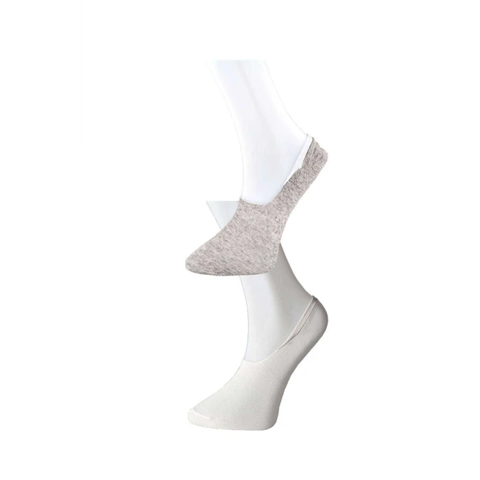 ieg™ Gri ve Beyaz Erkek Babet Çorap 6 çift
