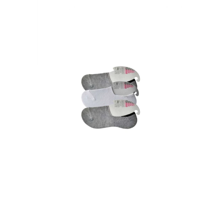 ieg™ Gri ve Beyaz Kadın Babet Çorap 3 çift