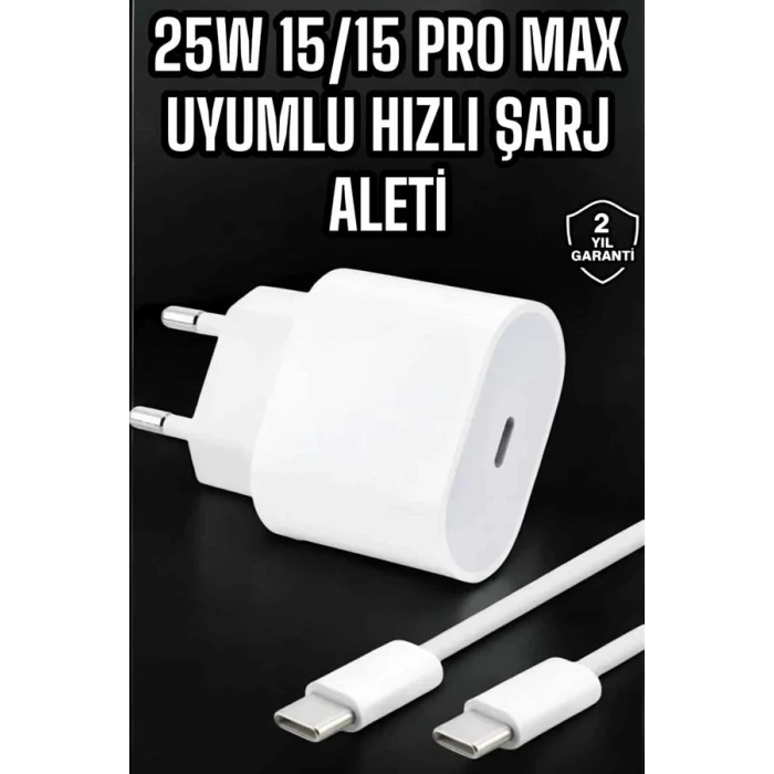 ieg™ Güç Adaptörü ve Kablosu Şarj Aleti 15/15 Pro Max Uyumlu Hızlı Şarj