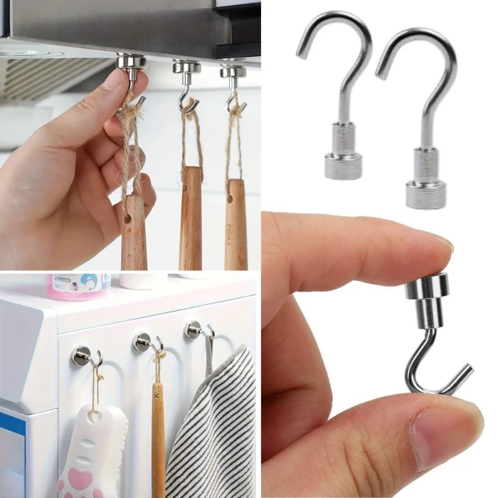 ieg™  Güçlü Manyetik Mutfak,Banyolar İçin Çok Amaçlı 2li Magnet Askı
