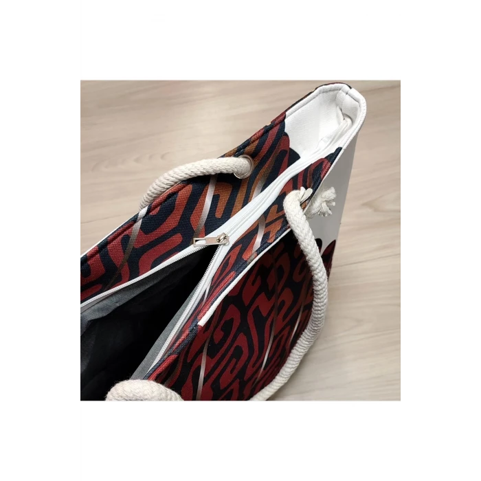 ieg™ Gül Desenli Plaj Çantası