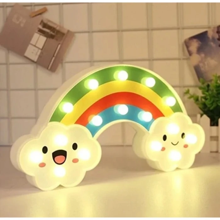 ieg™ Gülen Bulutlu Gökkuşağı LED Gece Lambası