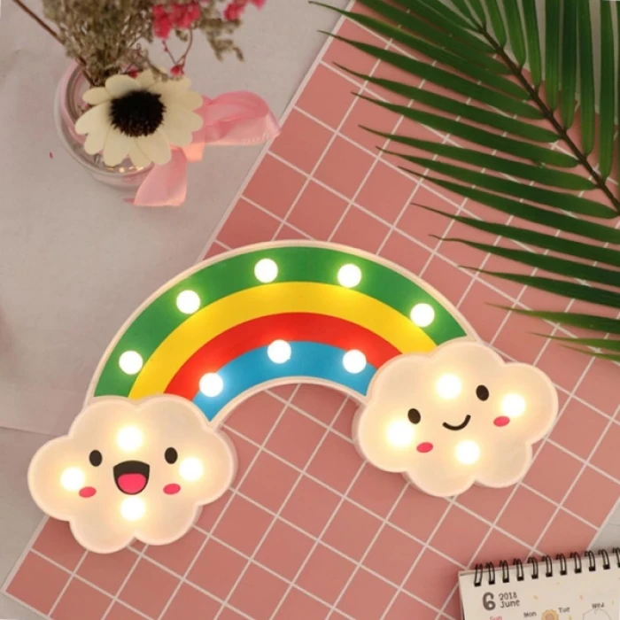 ieg™ Gülen Bulutlu Gökkuşağı LED Gece Lambası