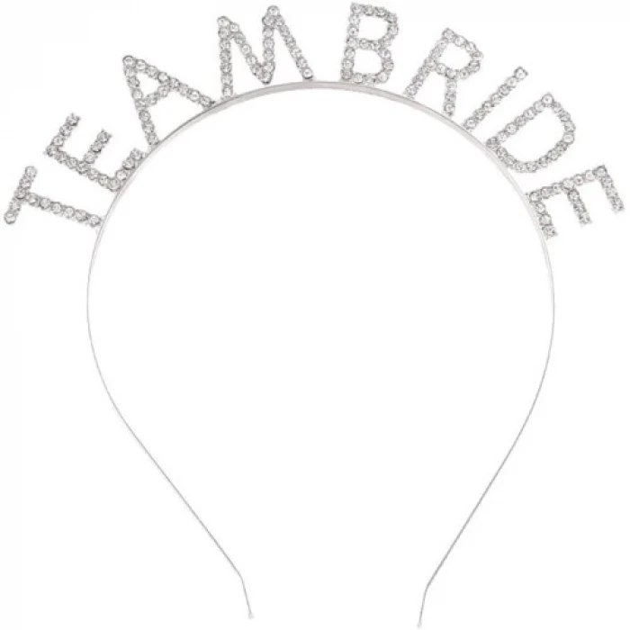 ieg™ Gümüş Kaplama Kristal Taşlı Team Bride Taç