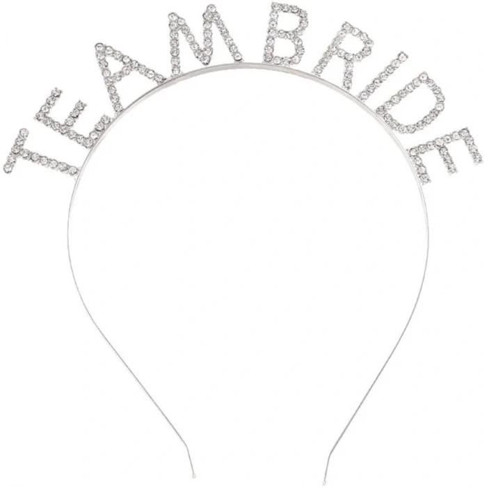 ieg™ Gümüş Kaplama Kristal Taşlı Team Bride Taç