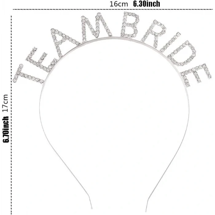 ieg™ Gümüş Kaplama Kristal Taşlı Team Bride Taç