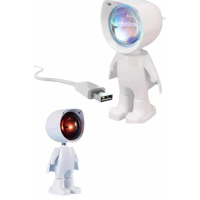 ieg™ Gün Batımı Lambası Işık Arka Plan Projektör Sevimli Astronot Enerji Tasarruflu