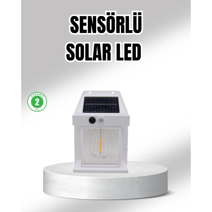 ieg™ Güneş Enerjili Dış Mekan Sensörlü Duvar Lambası IP65 Su Geçirmez