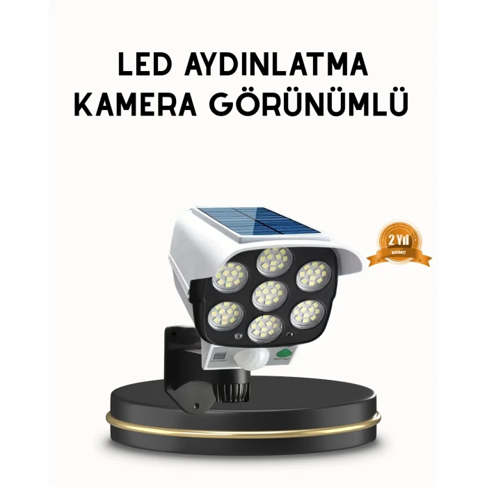 ieg™ Güneş Paneliyle Şarj Olan Hareket Sensörlü Dış Mekan Güvenlik Lambası Ayarlanabilir