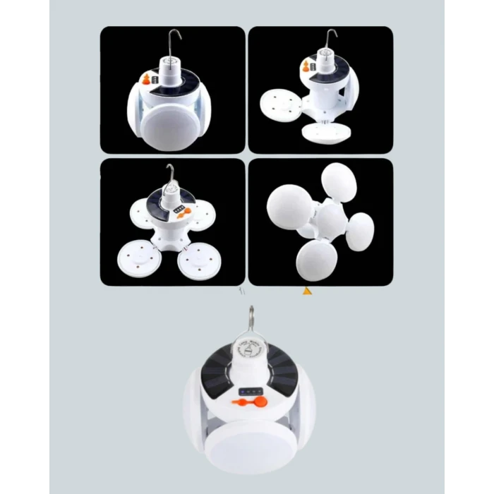 ieg™ Güneş Paneliyle Şarj Olan Katlanabilir LED Çadır Lambası – 5 Kademeli Aydınlatma